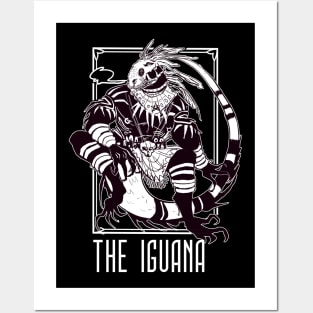 THE IGUANA (BLACK BG) Posters and Art